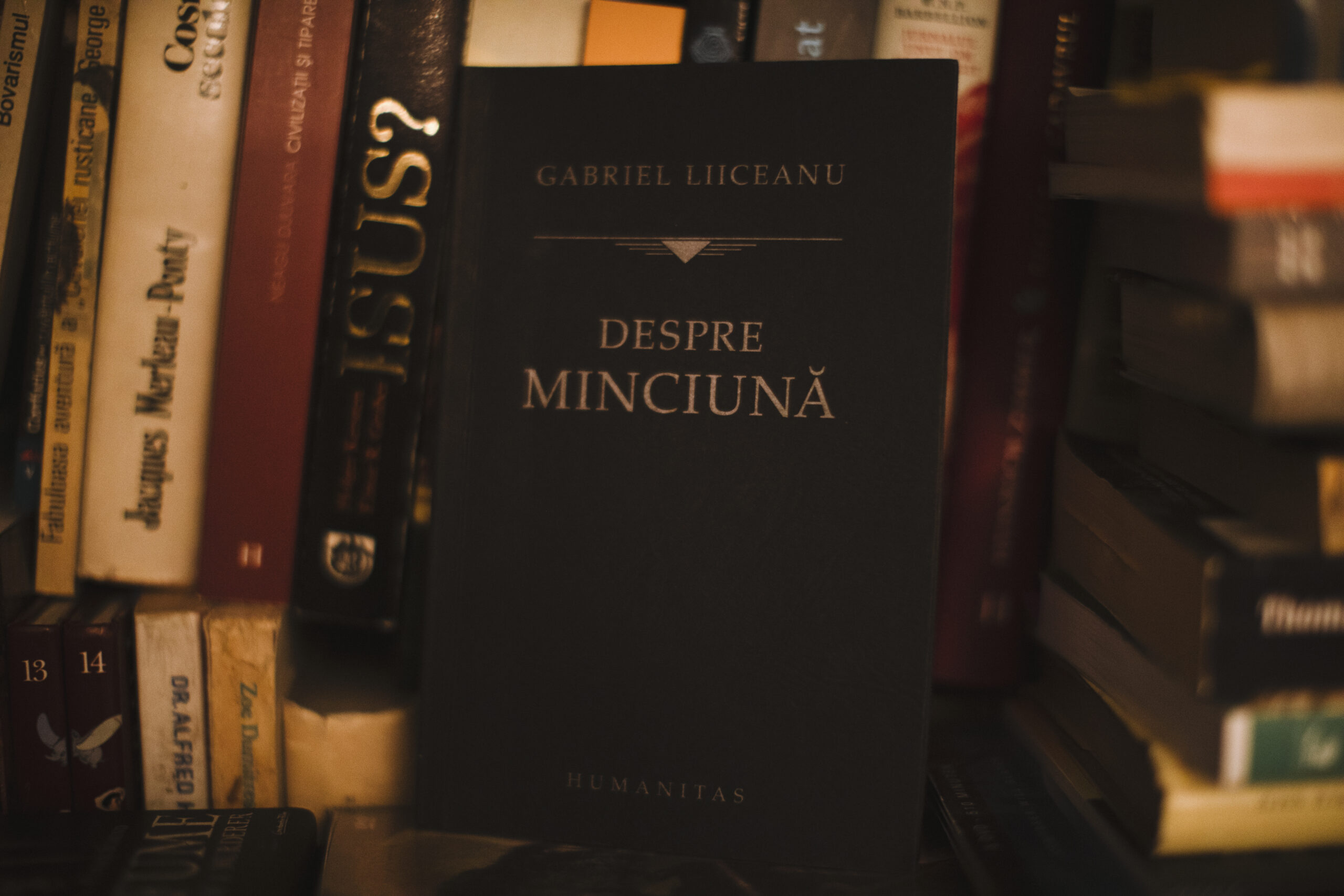 Photo of the book cover On Lying by Gabriel Liiceanu, taken by Ruben-Laurentiu